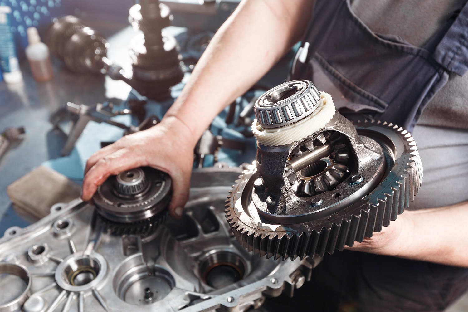 Cross-section,Of,A,Car,Gearbox.,Mechanics,Work,In,The,Garage.